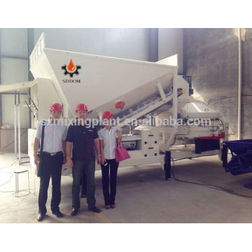 10m3/h Mini Mobile/Semi-mobile Concrete Batching/Mixing Plant